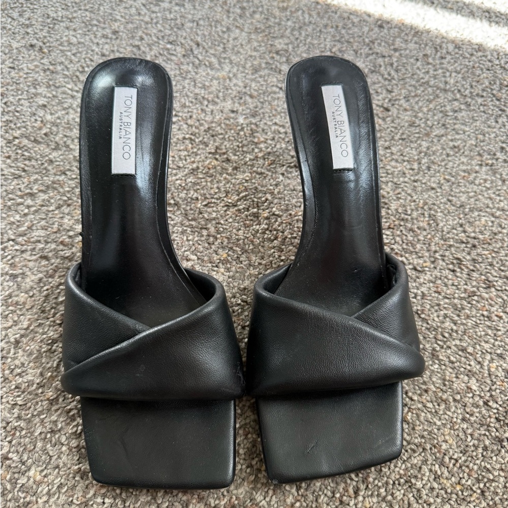 Tony Bianco black mule women’s 8